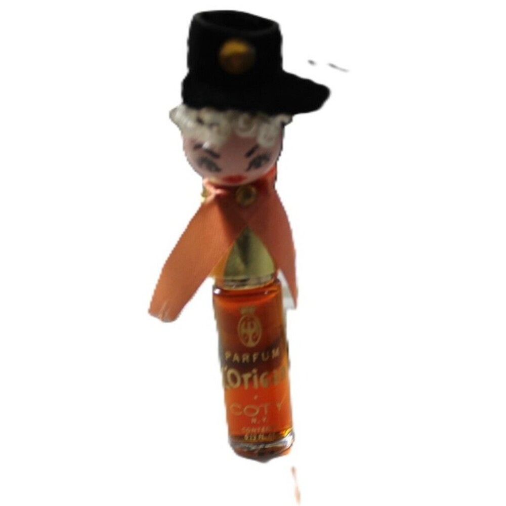 Rare, Vintage Coty L 'Origan Perfume Doll in Decorative Witches Hat.13 Fl Oz